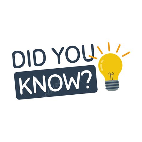 Did you know .